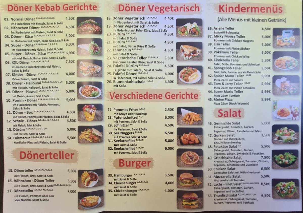 Speisekarte von Max Döner restaurant, Halle (Saale)