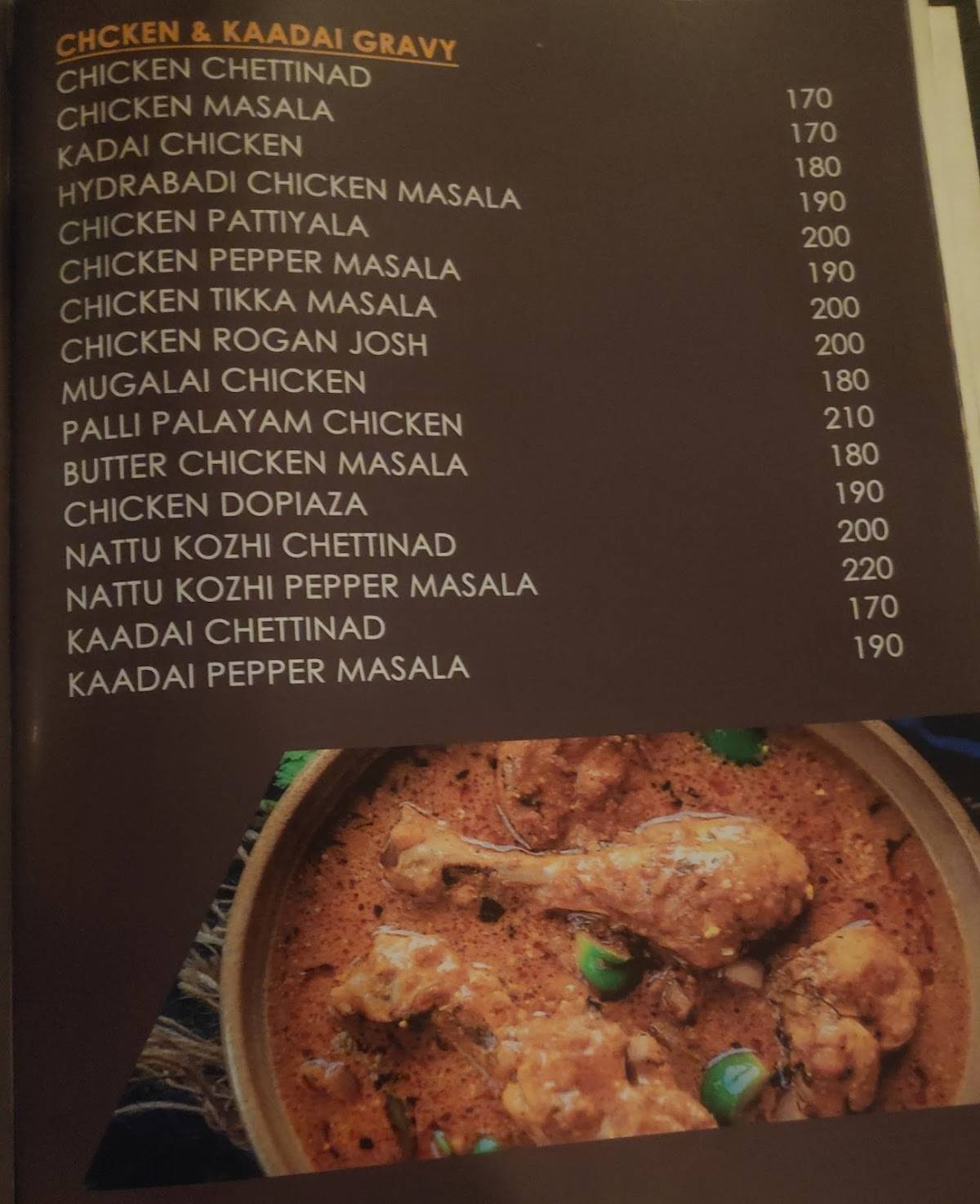 K3 Restaurant menu