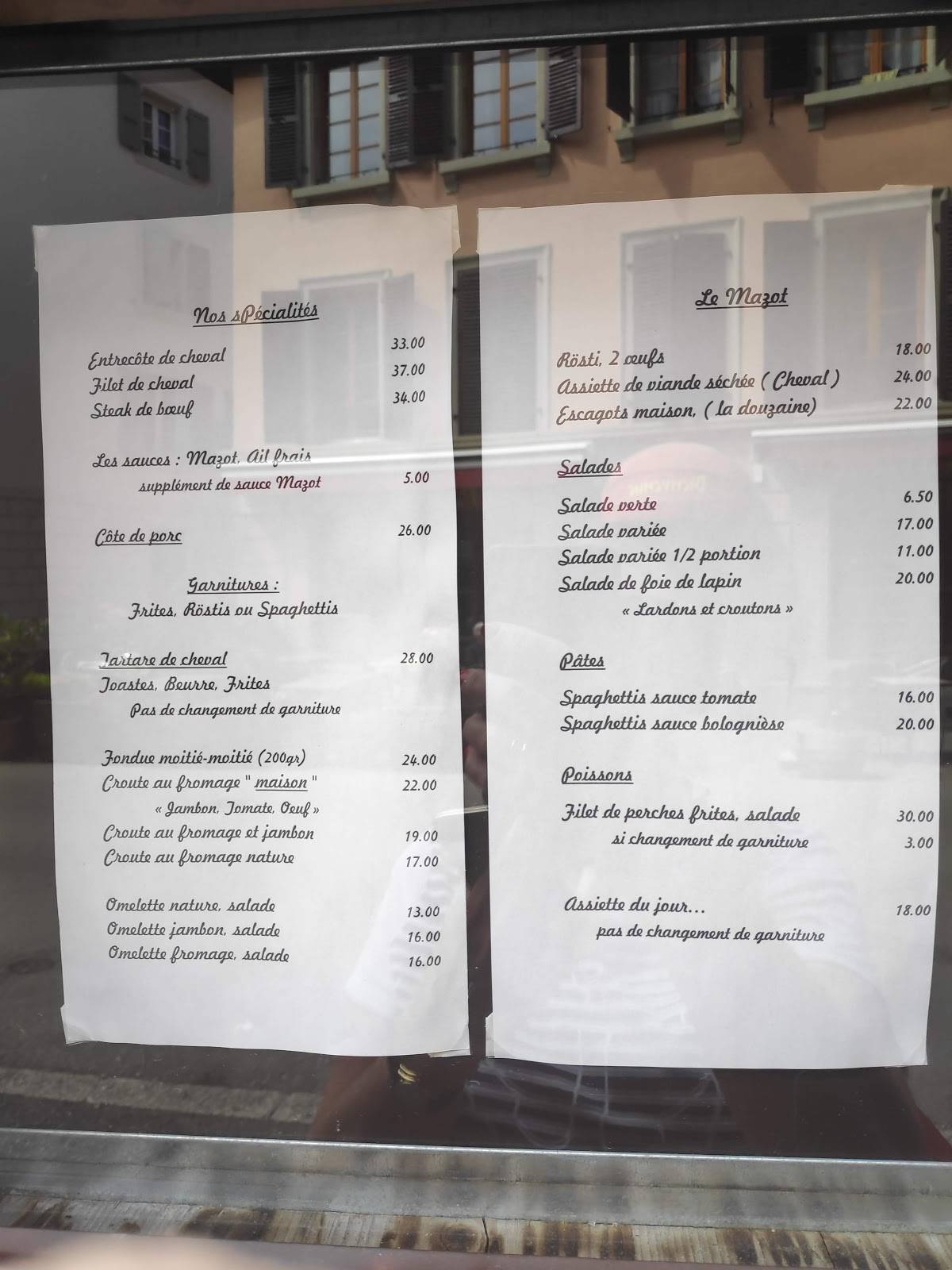 Menu di Mazot 