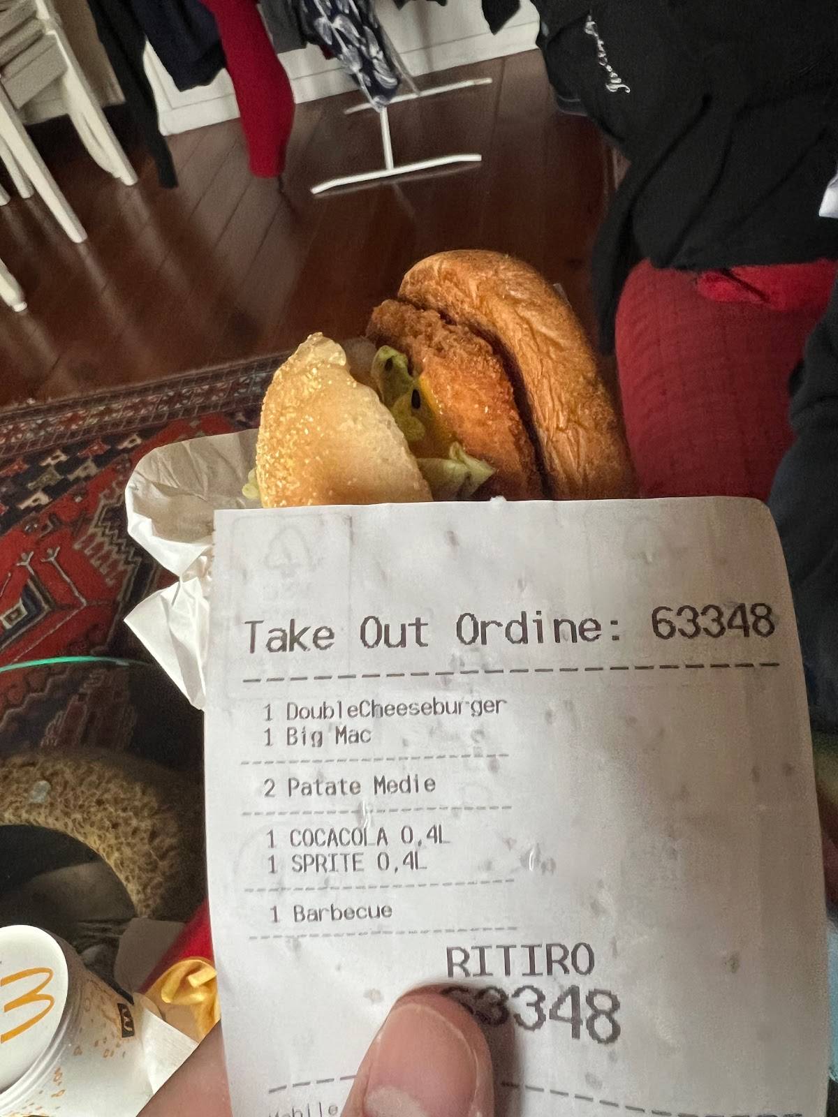 Menu de McDonald’s