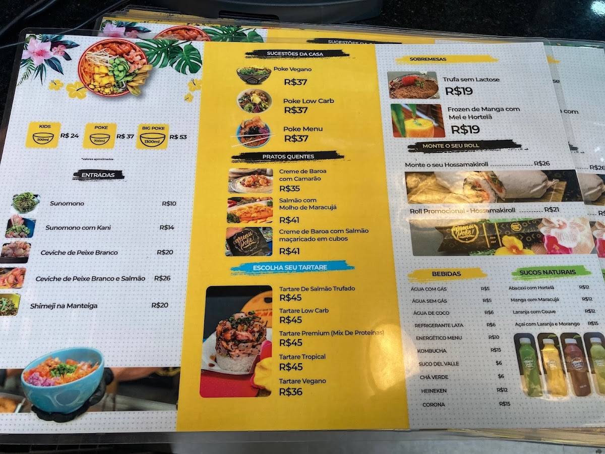 Menu Poke - Valinhos cardápio