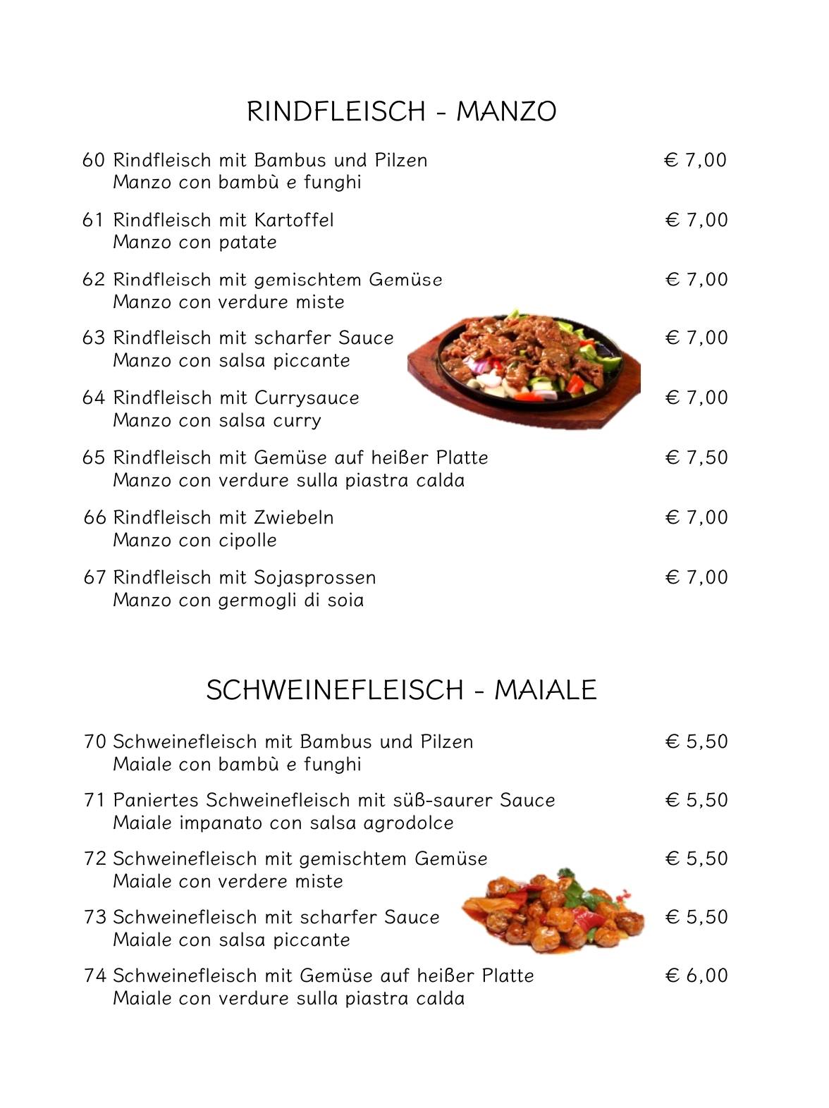 Menu di Prospero - Ristorante Cinese Giapponese 