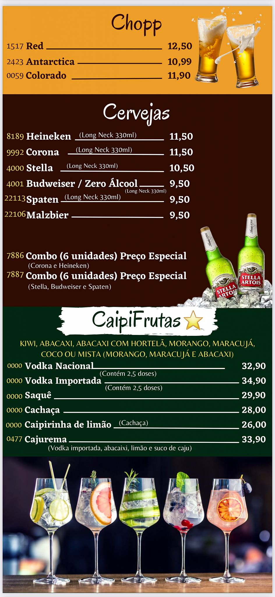 Mercatto Bar e Restaurante cardápio
