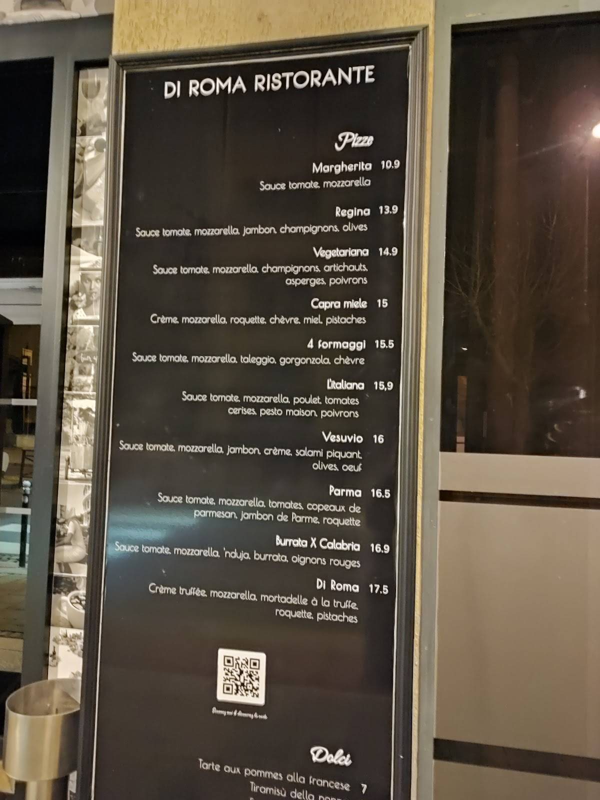 Menu de Di Roma - Restaurant Italien Metz