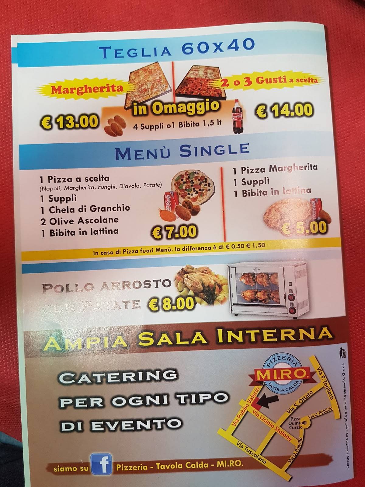 Menu di Mi.Ro. Pizzeria 