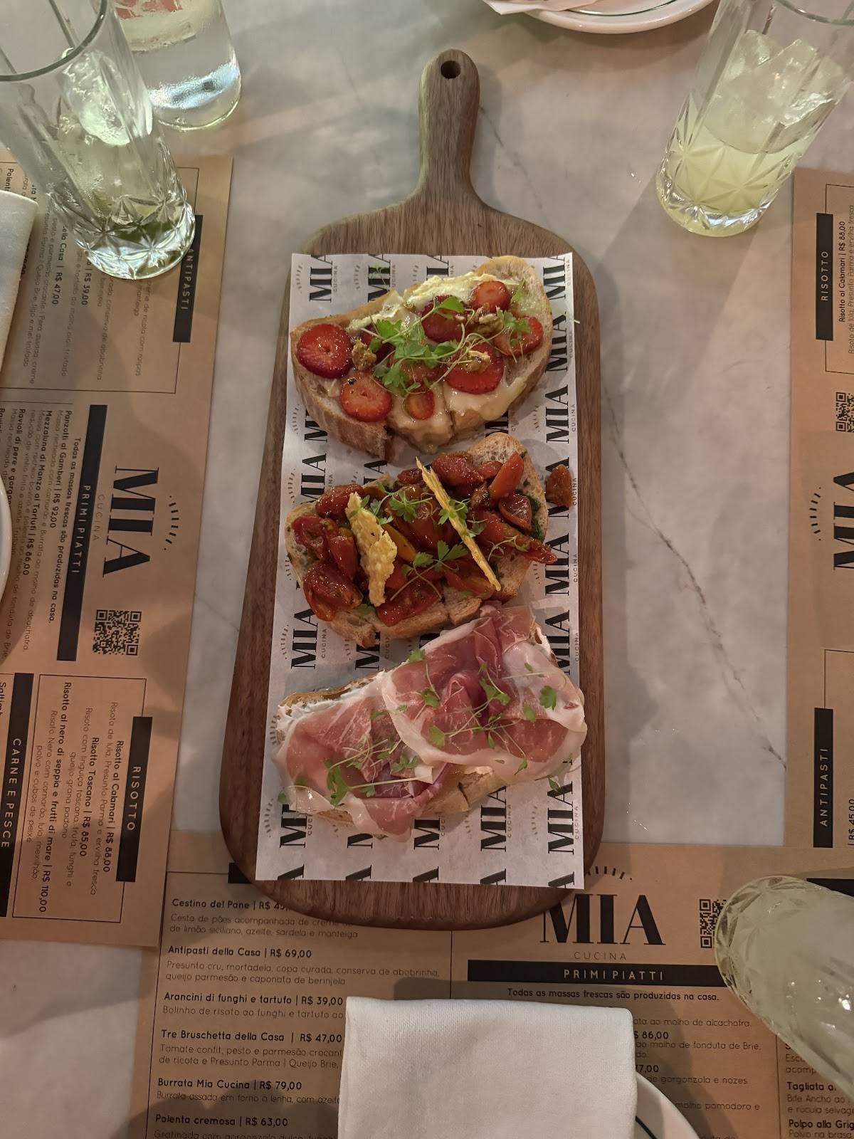 Mia Cucina cardápio
