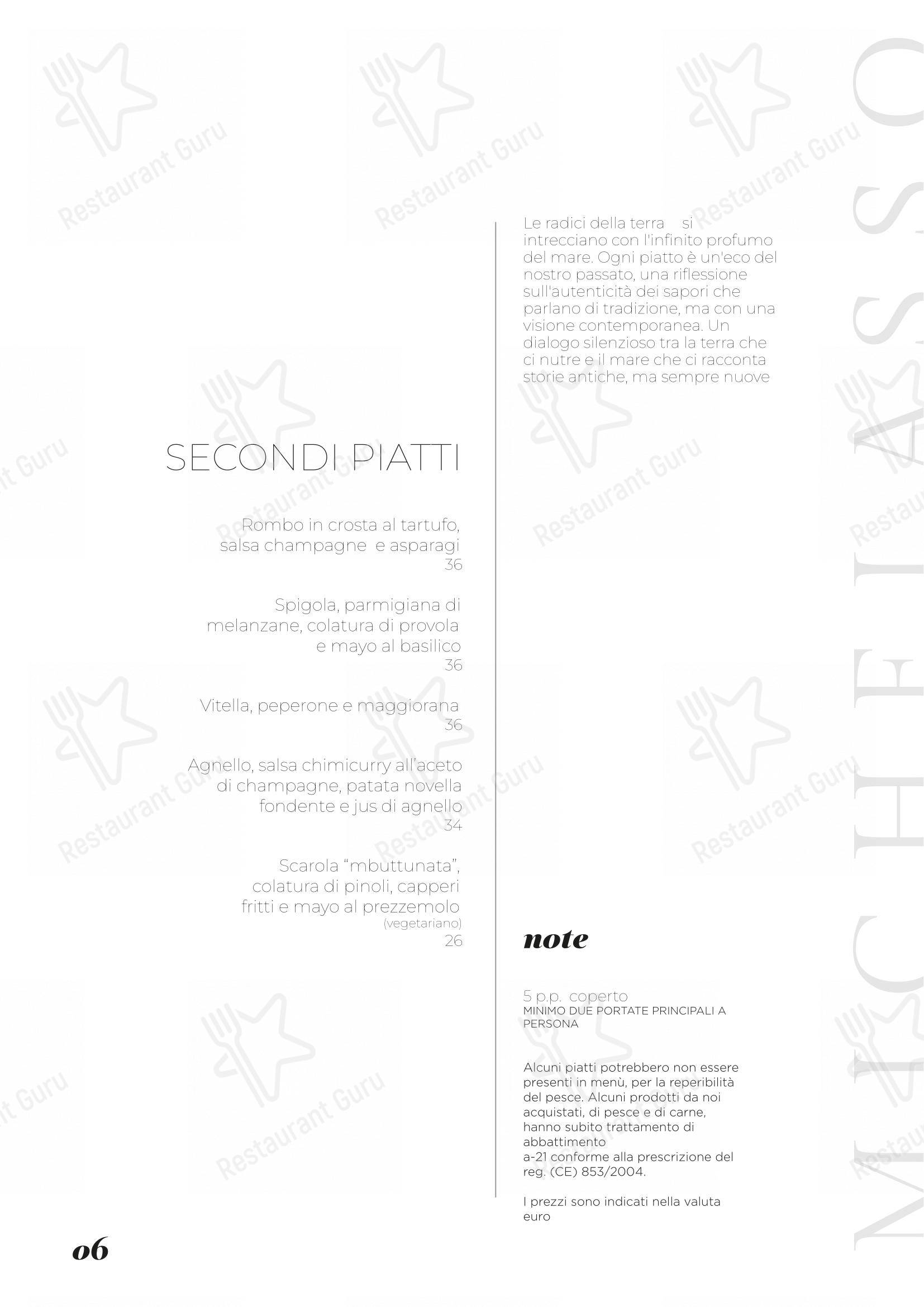 Menu bar per Michelasso Ristorante Gourmet a Napoli in Napoli