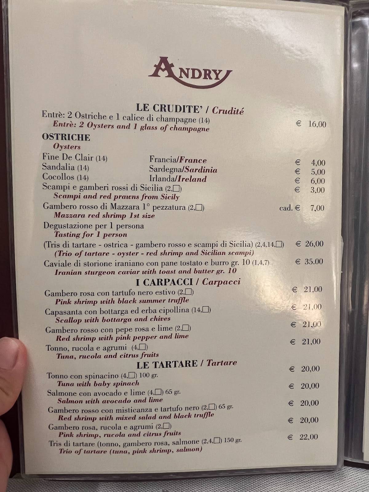 Menu di Andry 