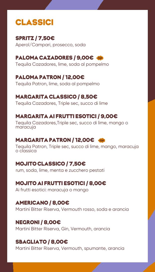 Menu di Bomaki Sanzio 