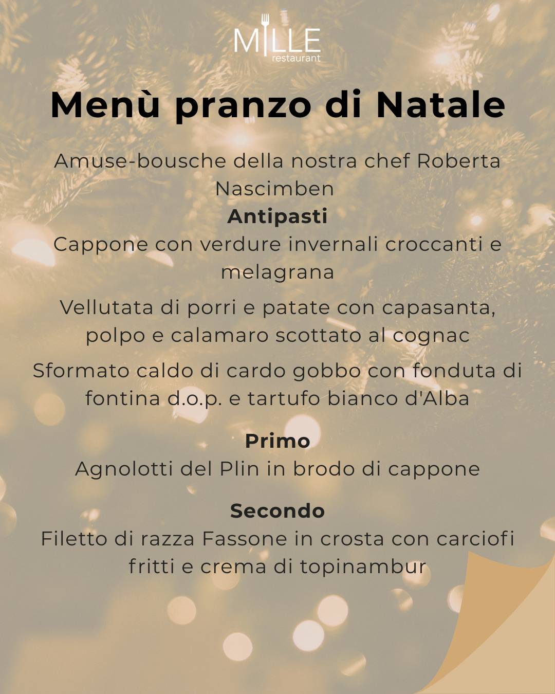 Menu di Mille Restaurant 