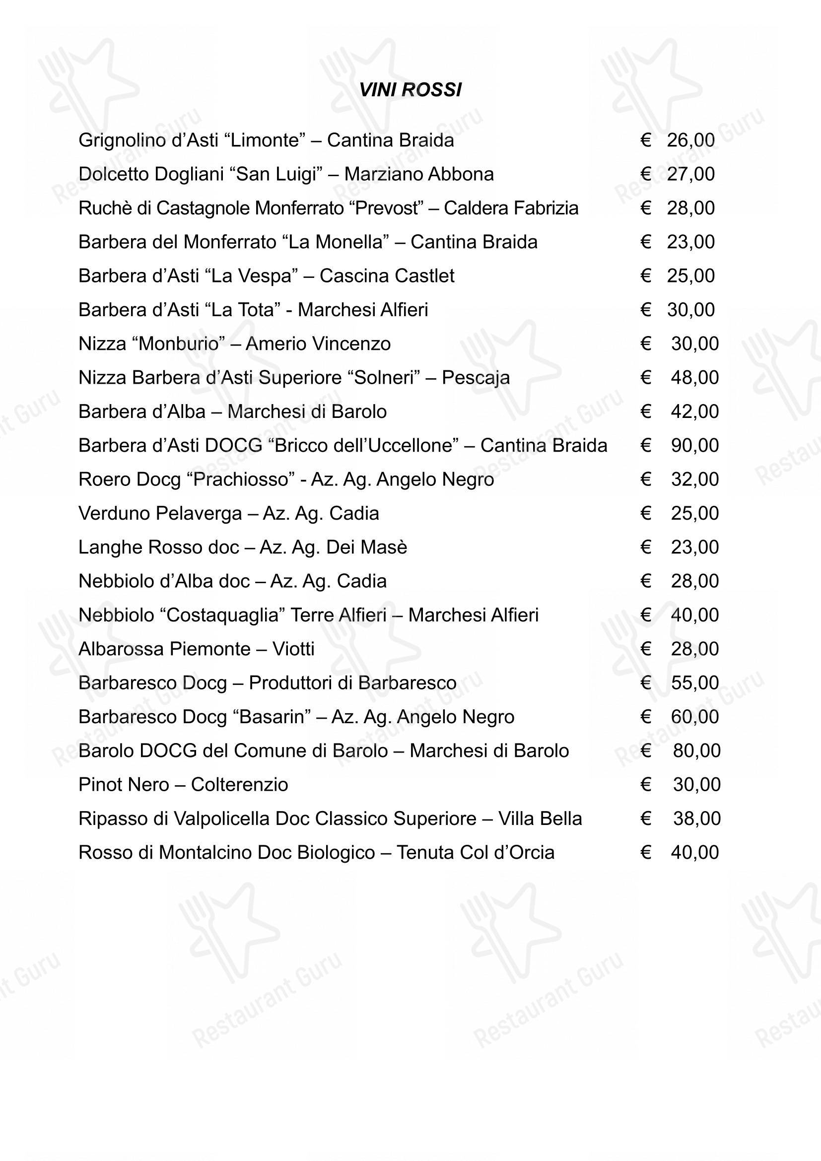 Menu di Mille Restaurant - Menu
