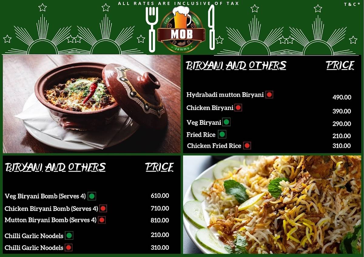 Ministry of Bars (MOB) - Lounge and Bar in Jammu menu