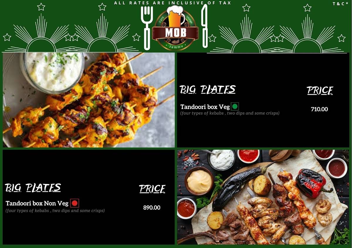 Ministry of Bars (MOB) - Lounge and Bar in Jammu menu