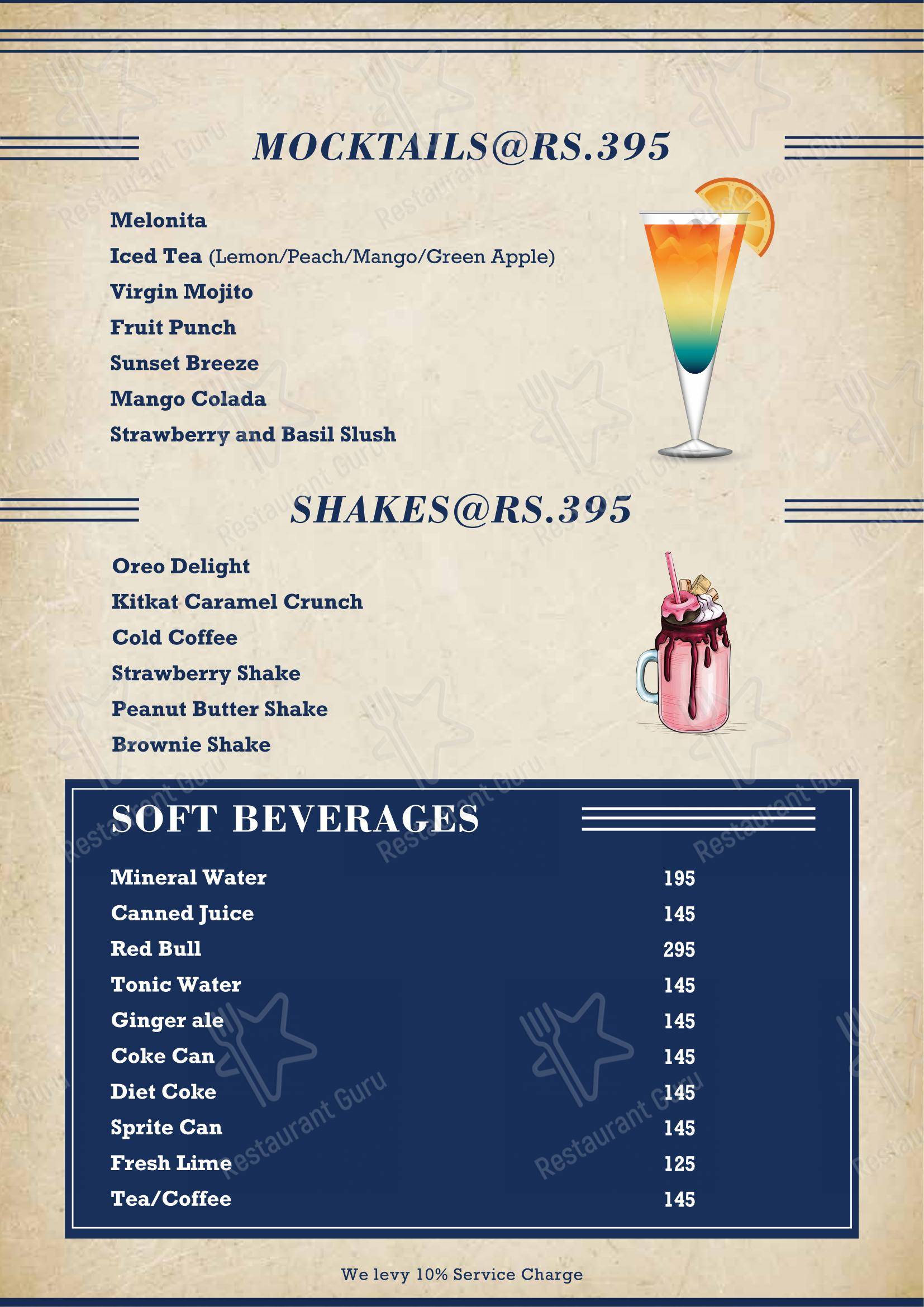 Ministry of Daru in Noida - Menu bar