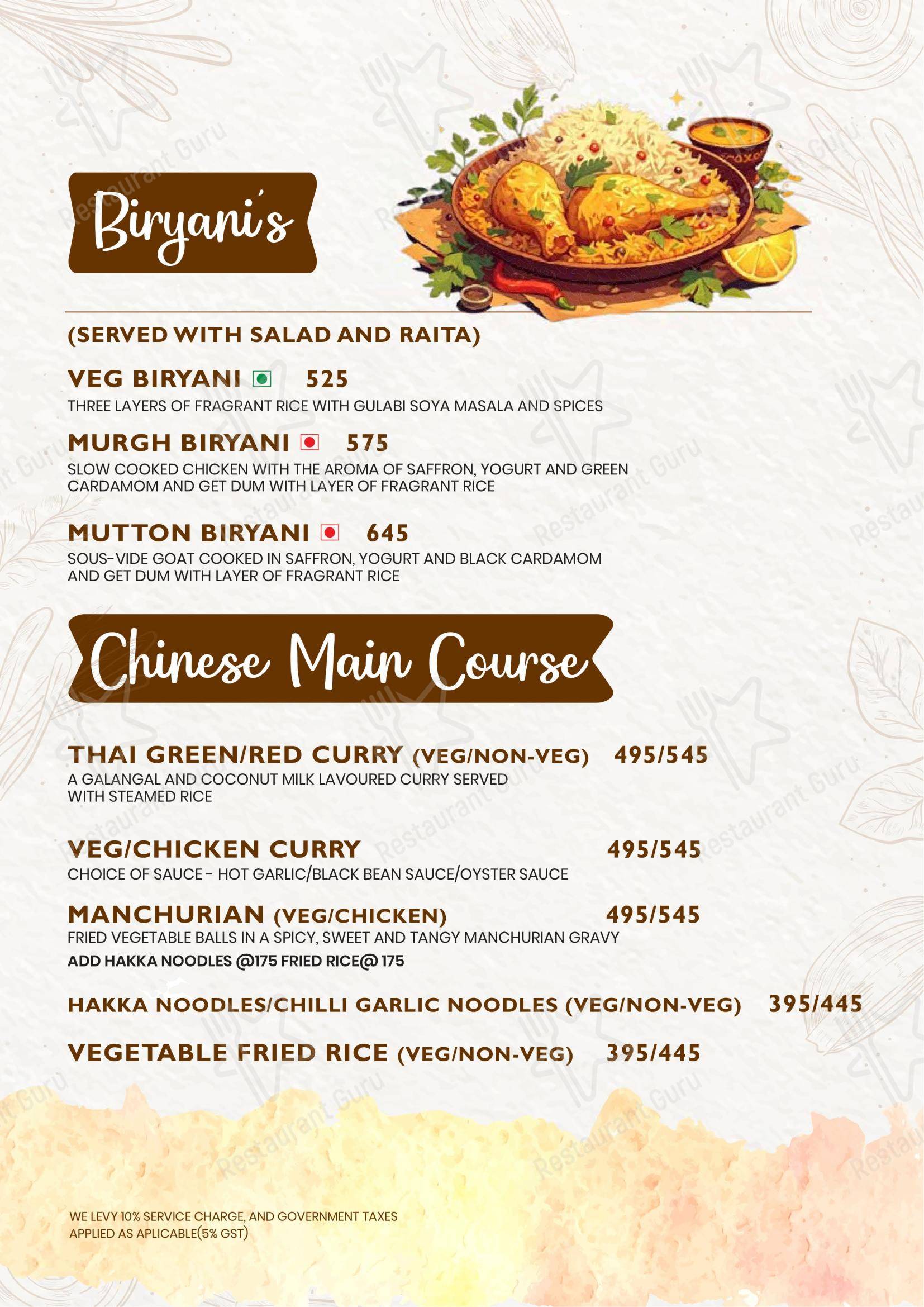 Ministry of Daru in Noida - Menu