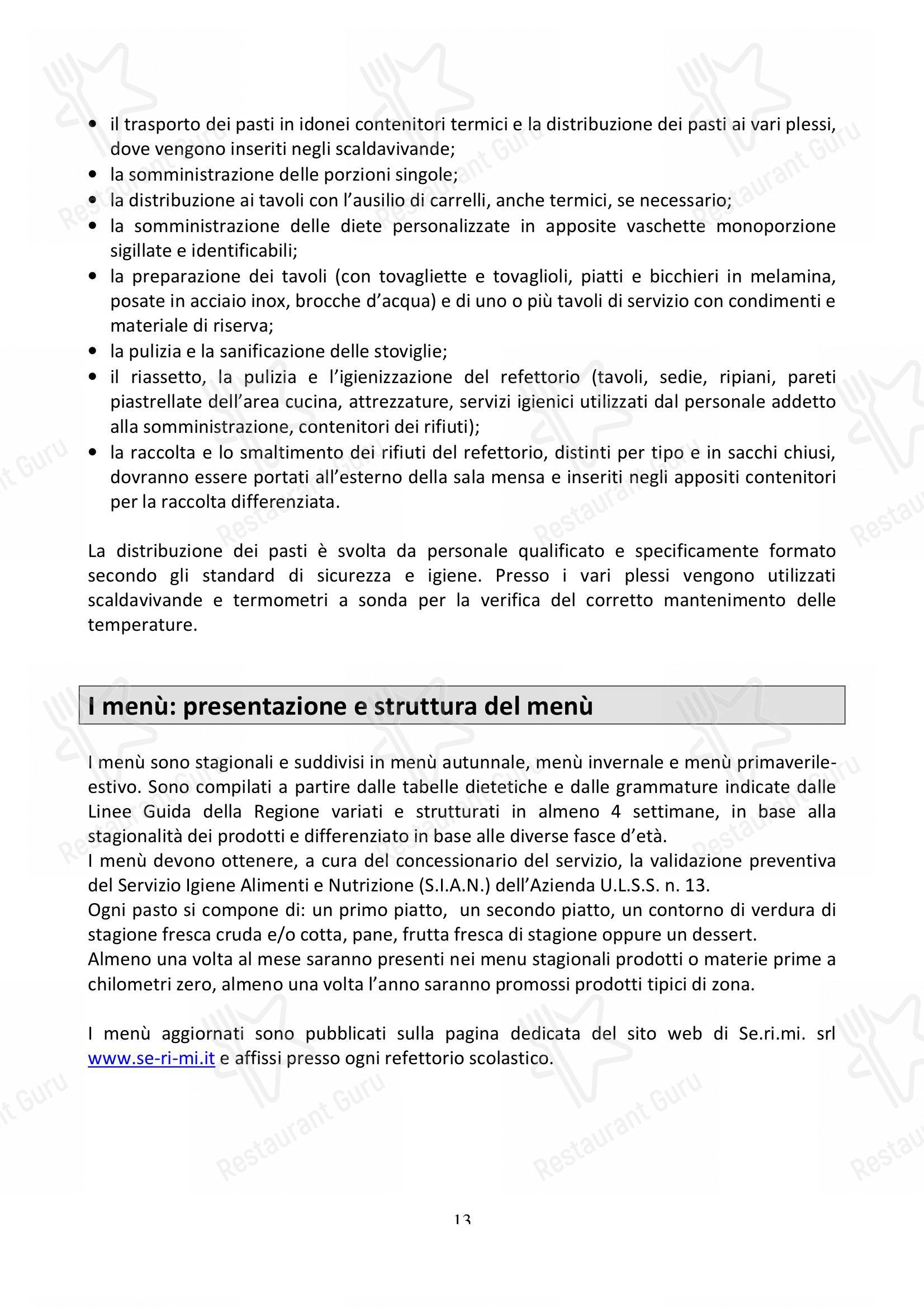 SERIMI in Mira - Breakfast Menu