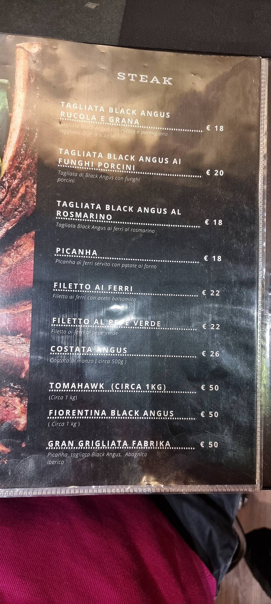Menu di Fabrika - Birreria Con Cucina 