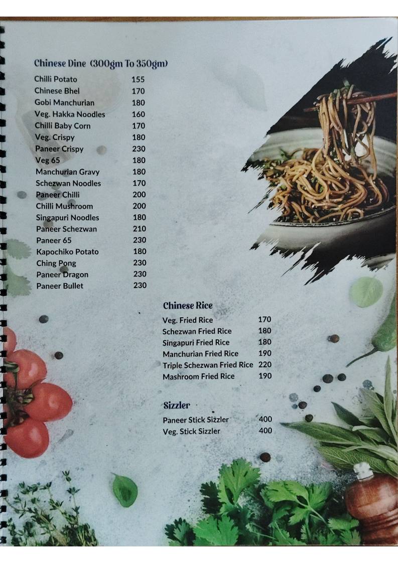 Misha Restaurant menu
