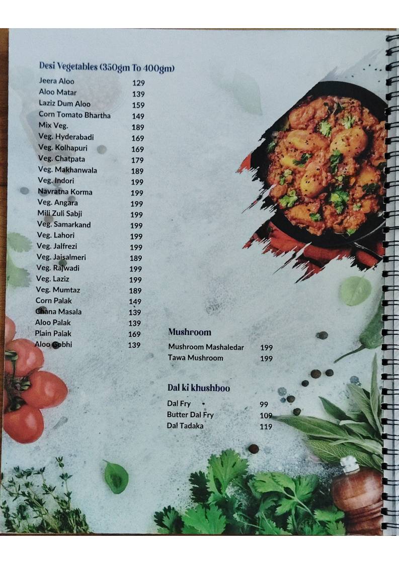 Misha Restaurant menu