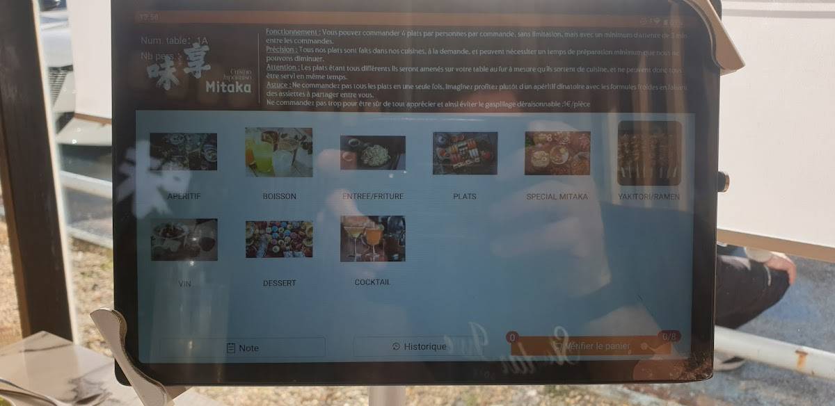 Menu de Mitaka