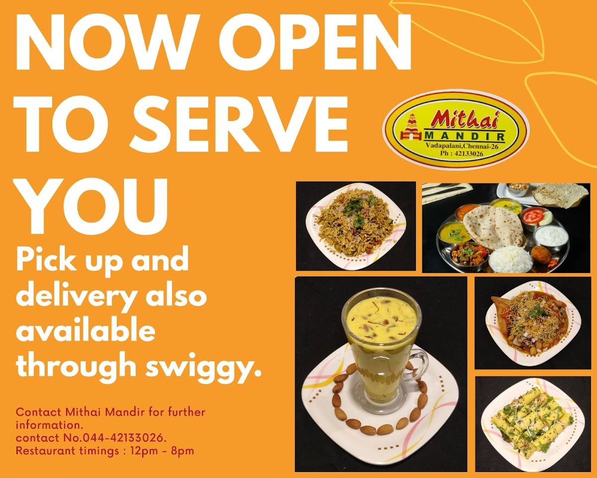 Menu at Mithai Mandir, Chennai, Shop No