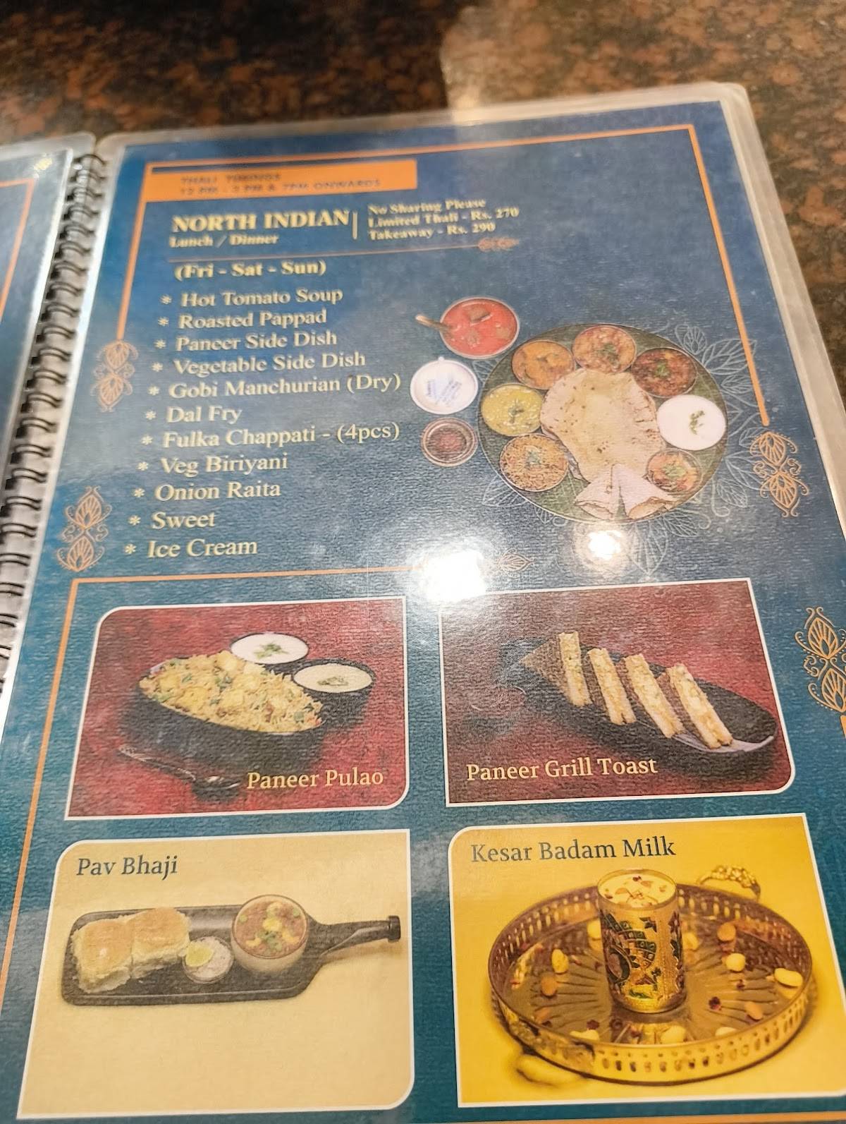 Mithai Mandir menu