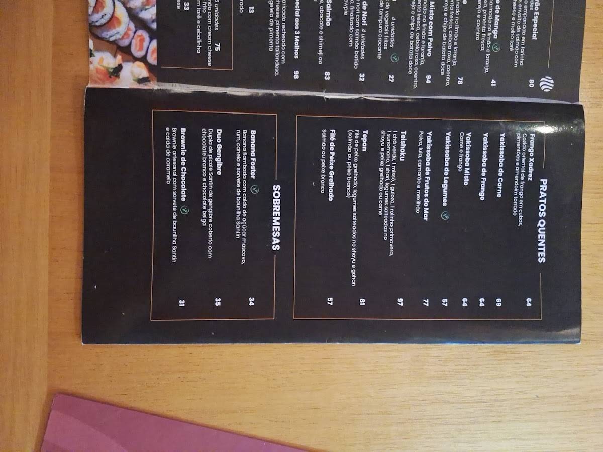 Moa Gastronomia cardápio