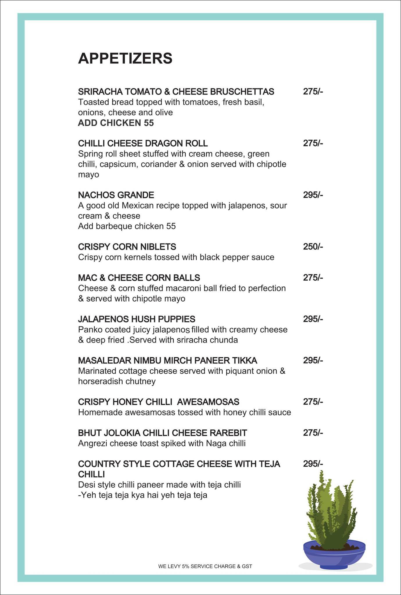 Mocha - Cafe & Bar menu