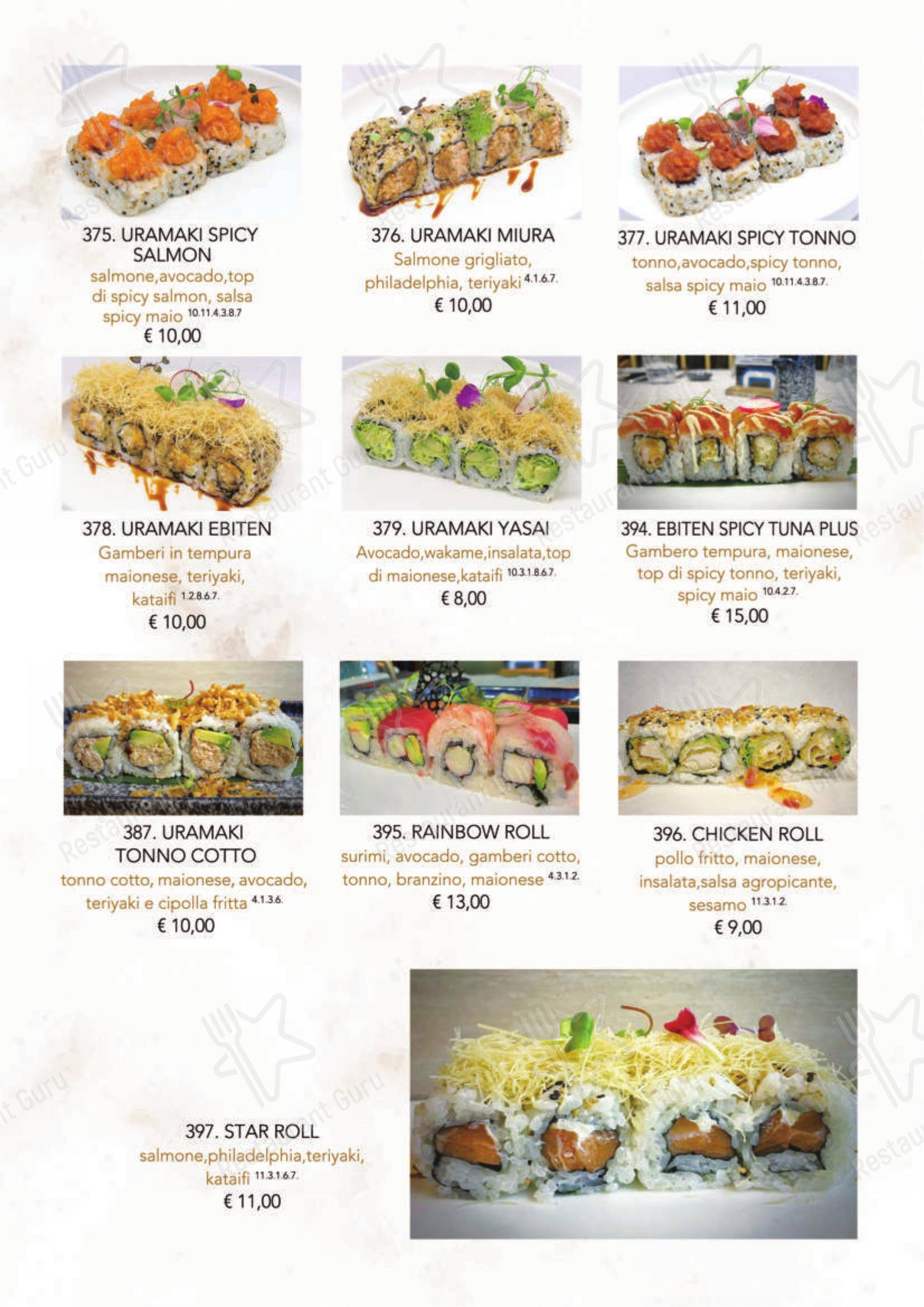 Menu di Modo Fusion Restaurant - 菜单