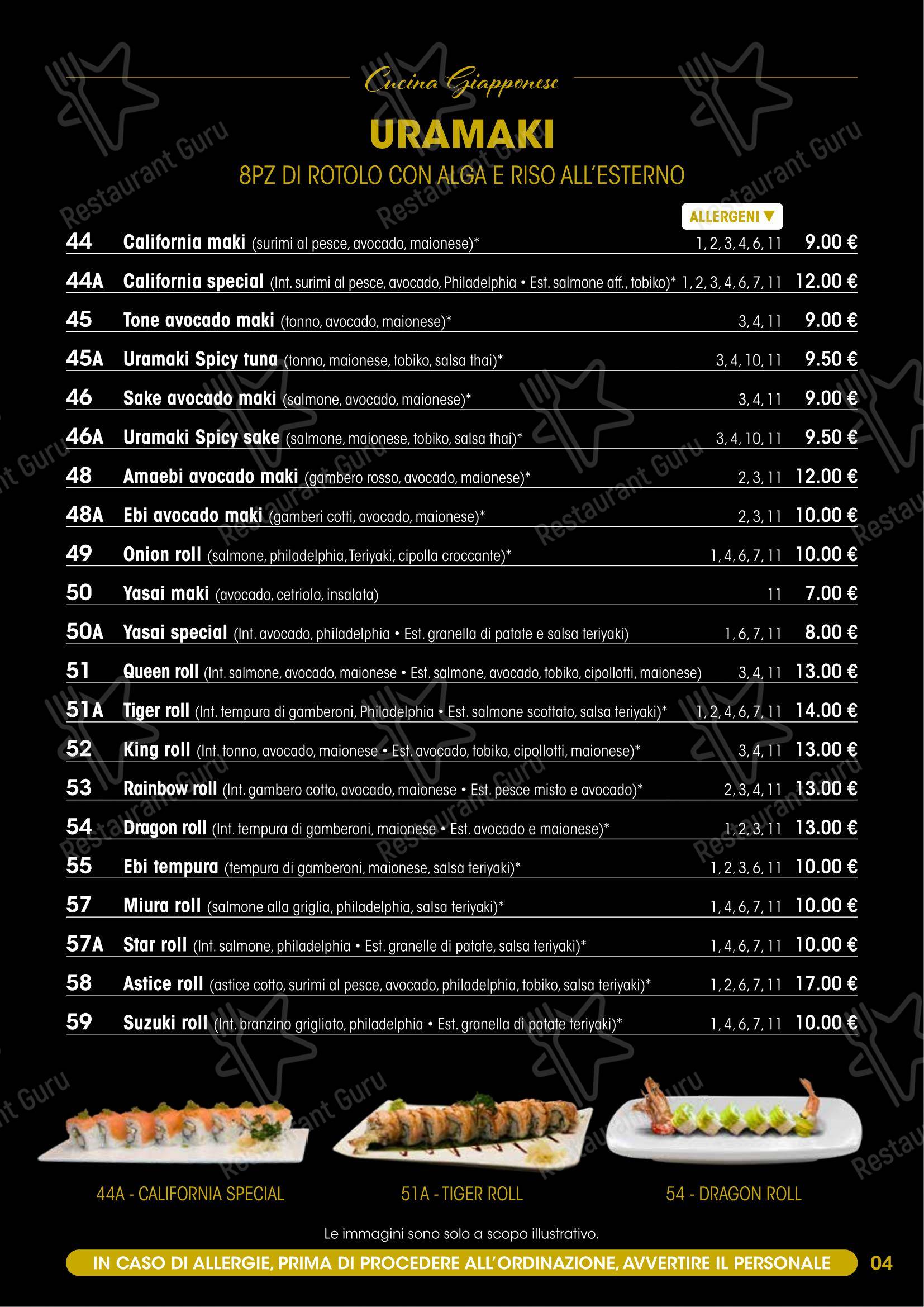 Menu per Modo Fusion Restaurant in Gallarate