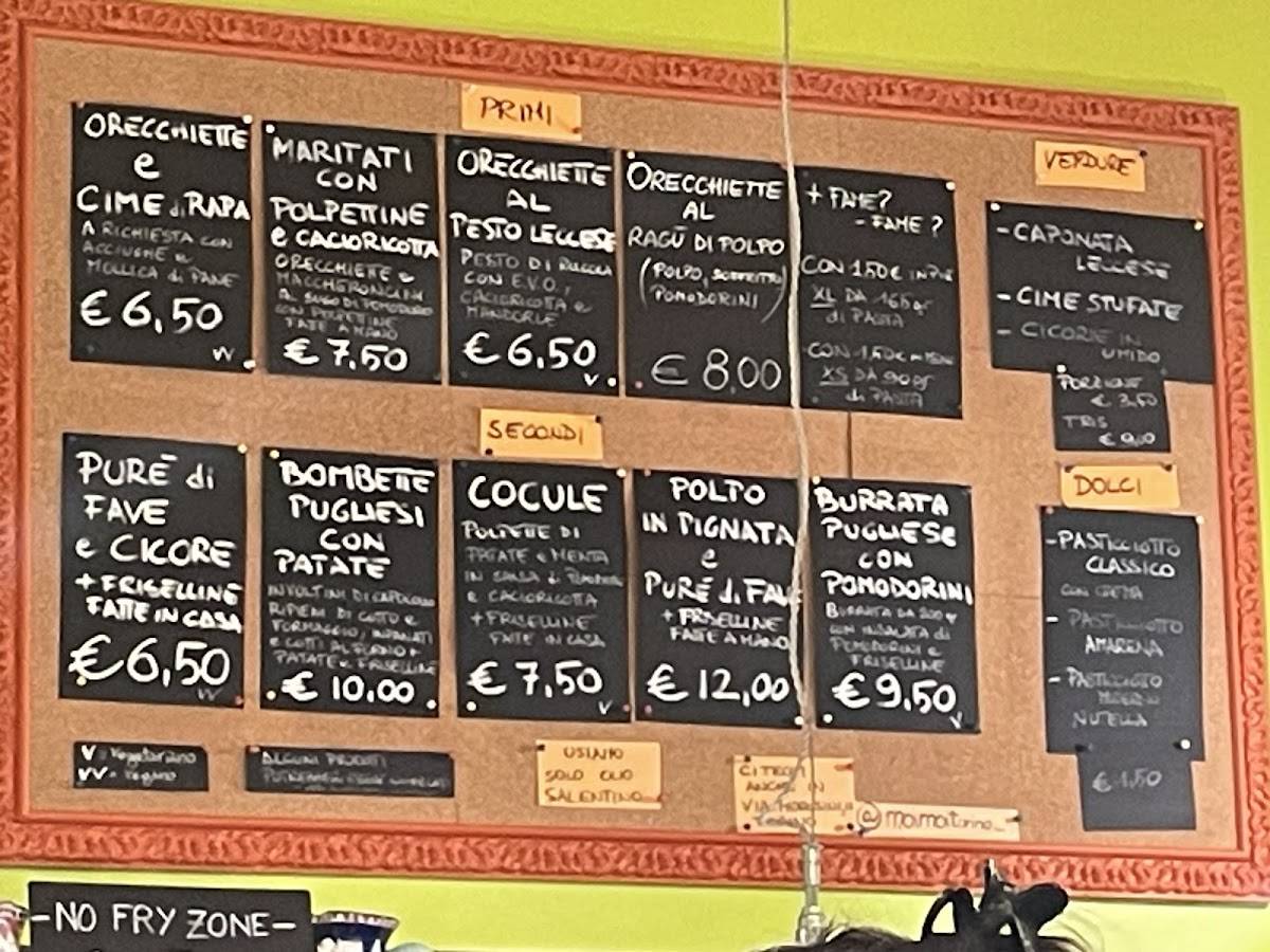 Menu di Moi Moi Gastronomia Salentina 