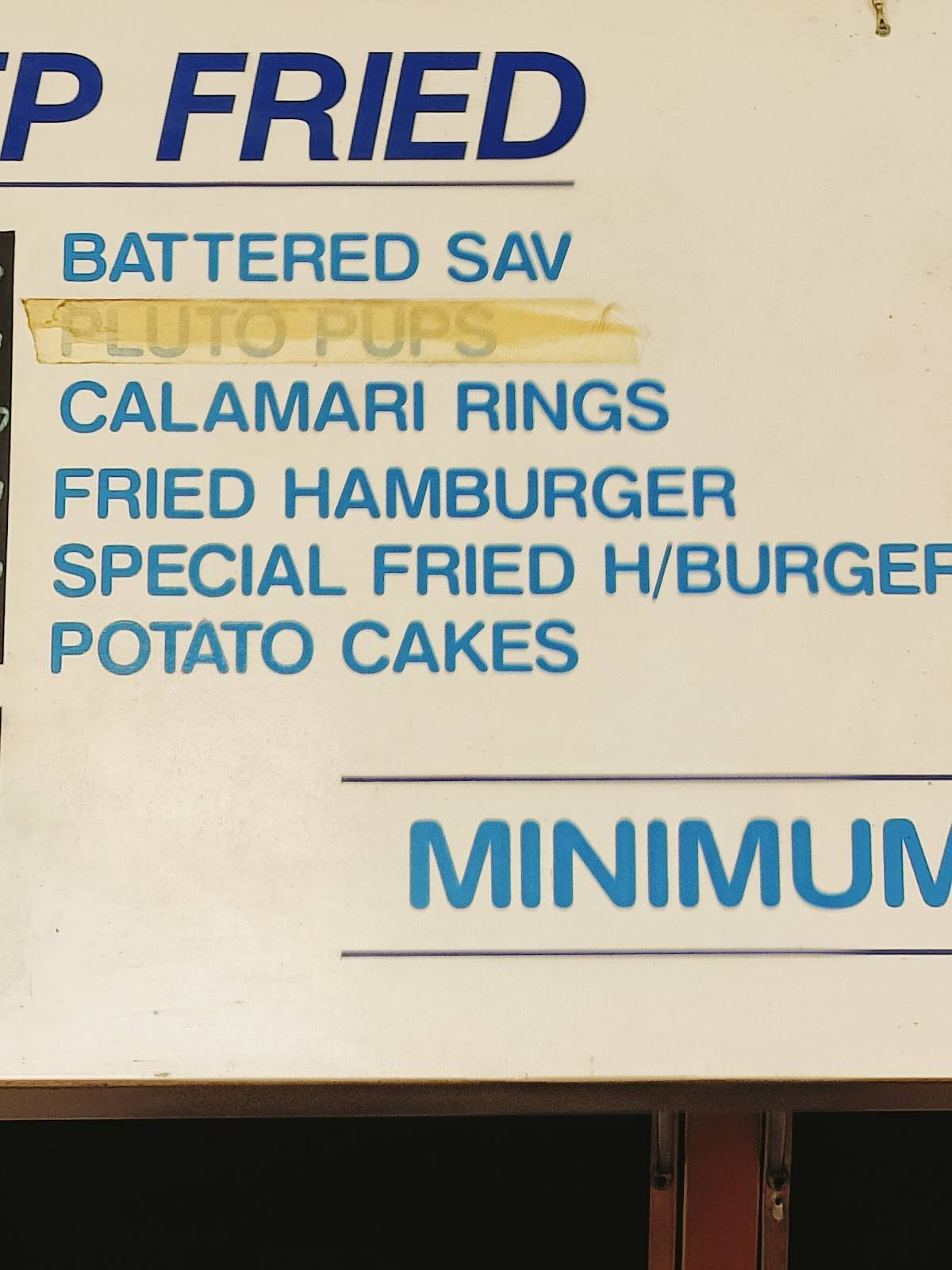 Menu at Mollison's Fish & Chips fast food,