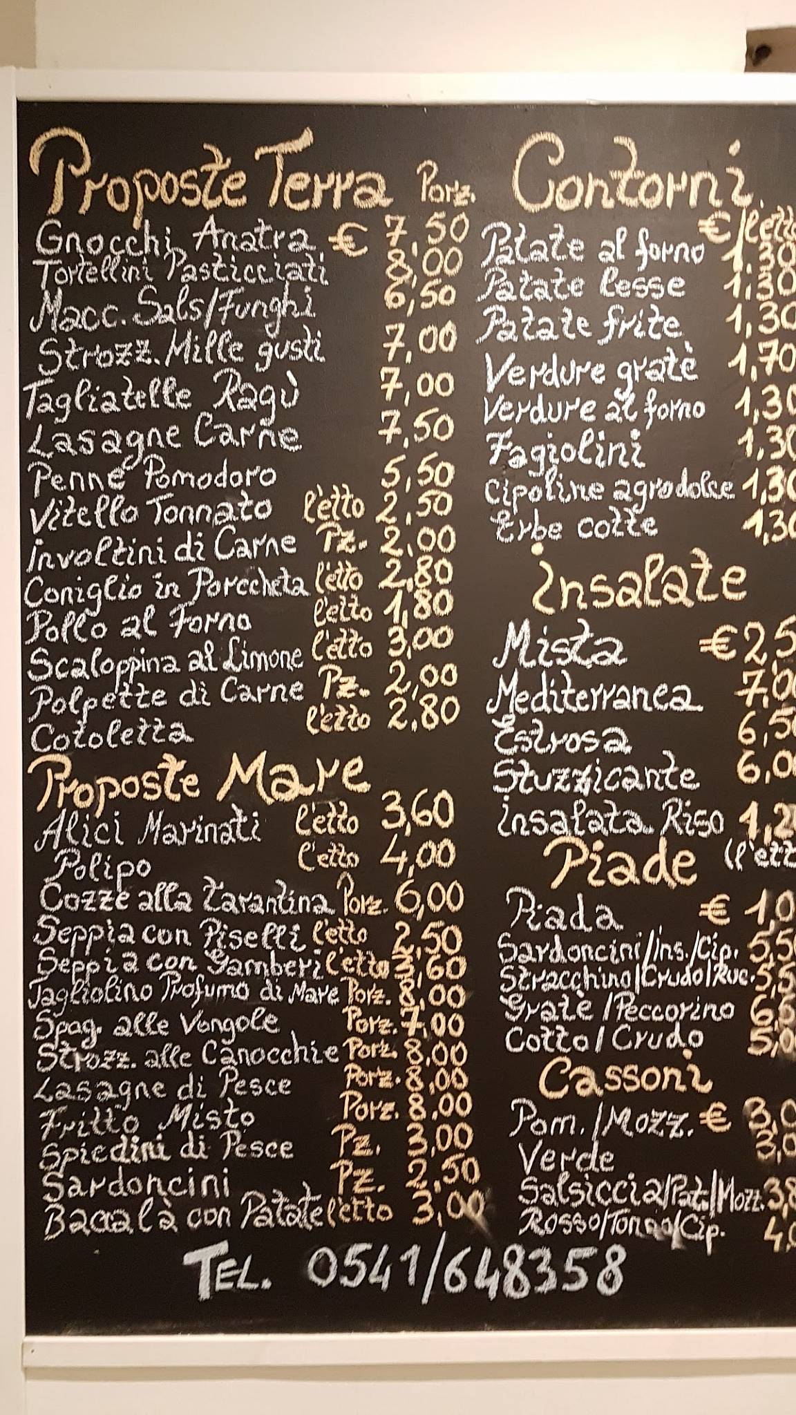Menu di Molo13 