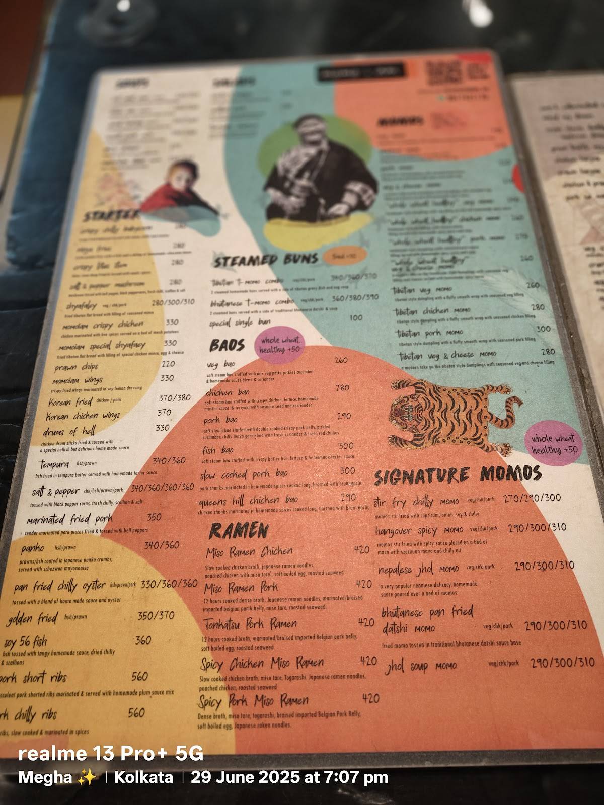 Momo I Am - Chinar Park menu