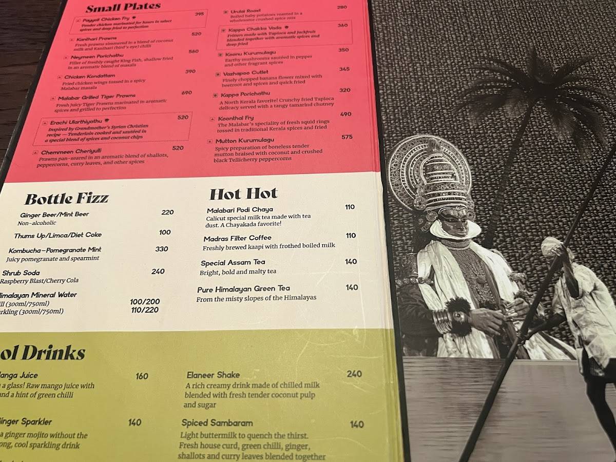 Moplah's menu