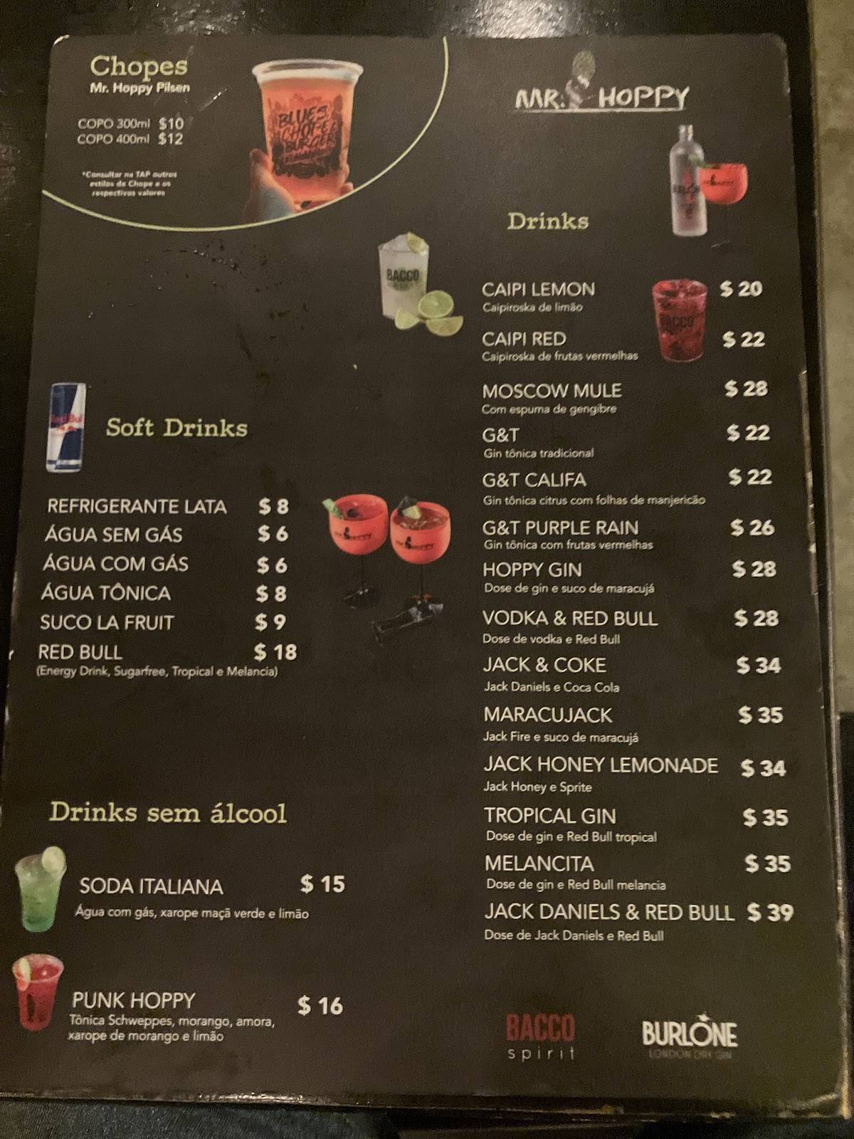 Mr. Hoppy cardápio