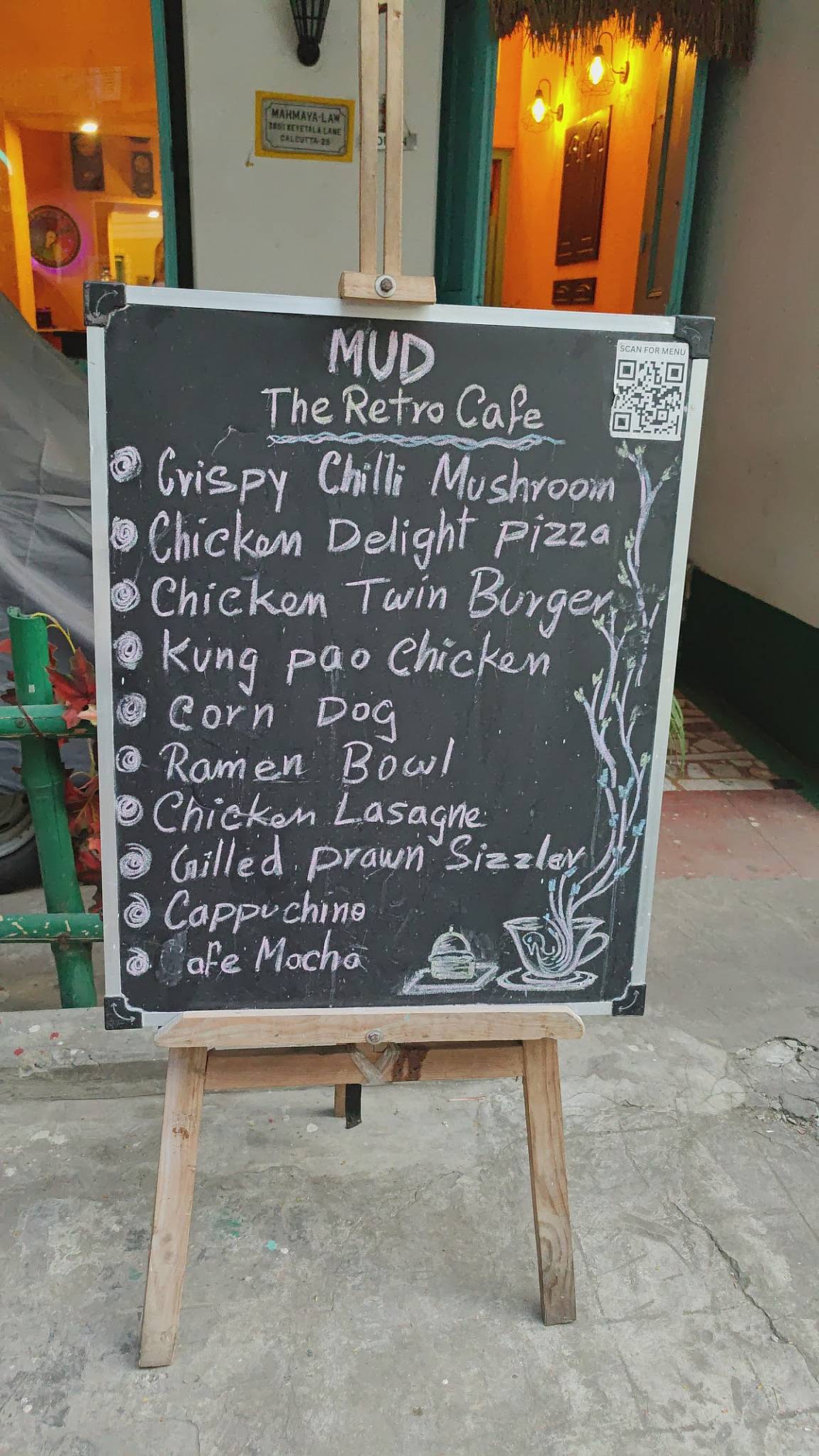 Mud - The Retro Cafe menu