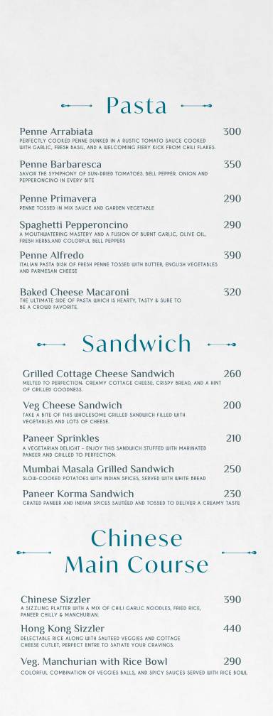 Mugs4buds Cafe menu
