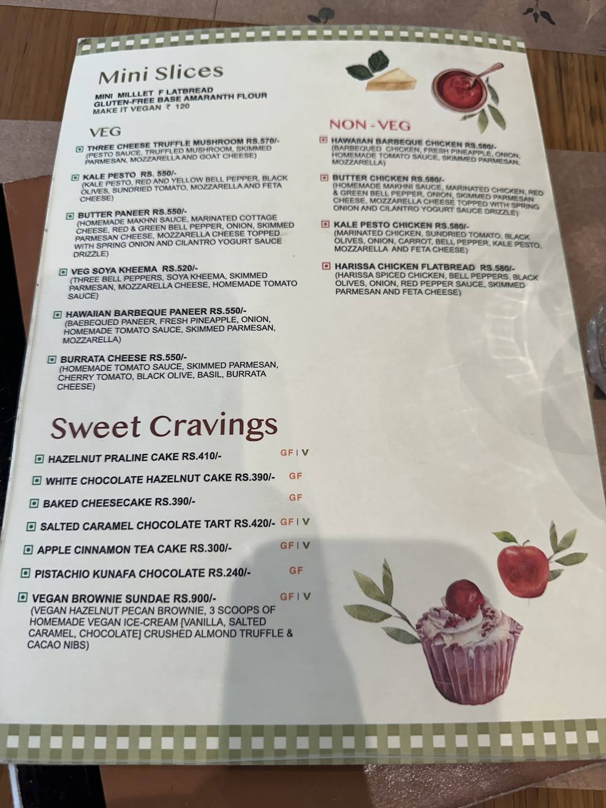 Farmers' Cafe menu