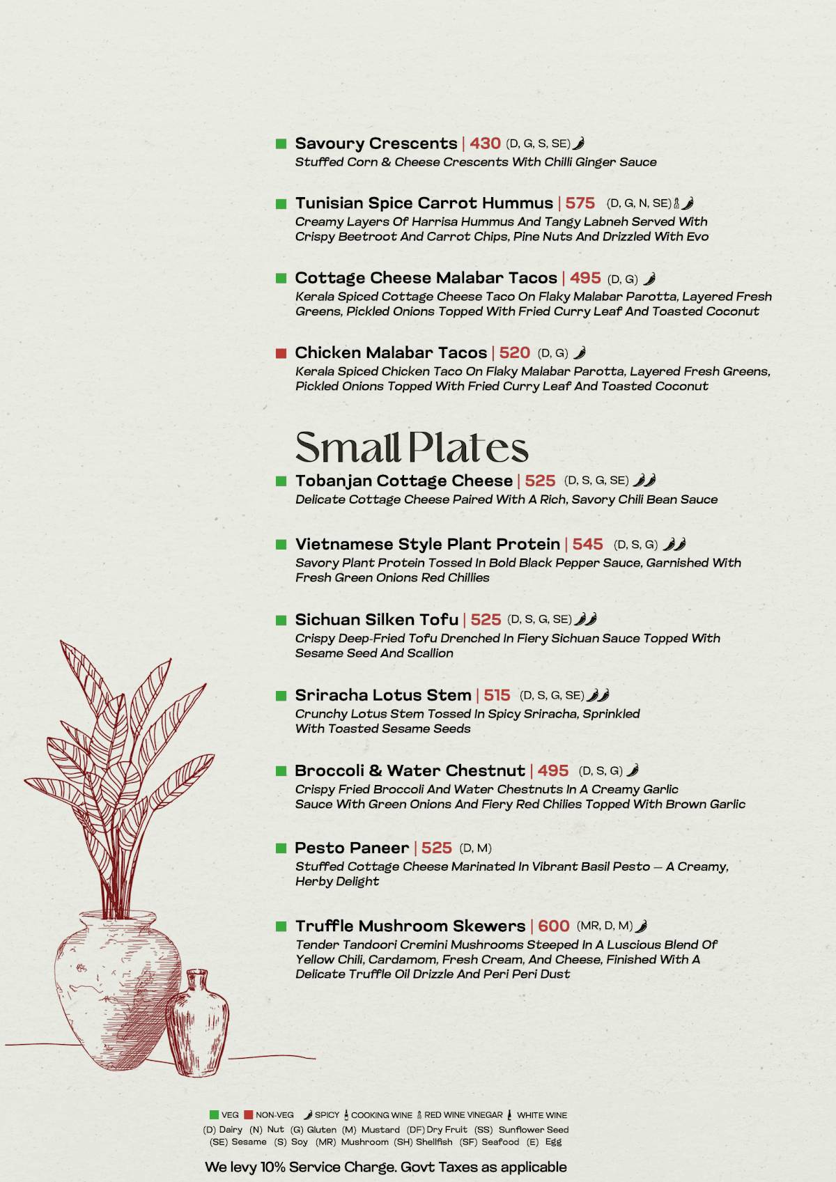 Luuma House menu