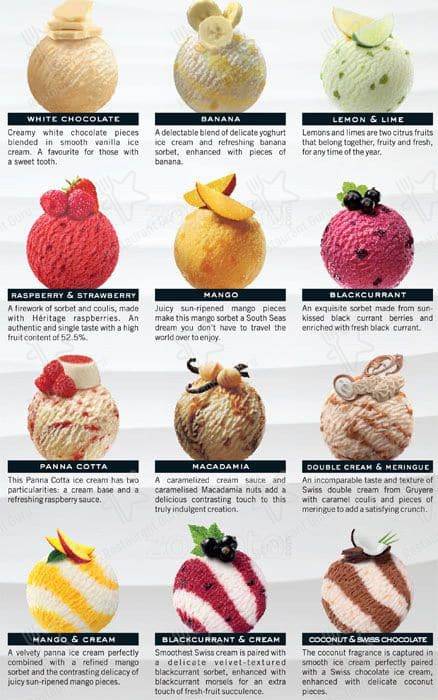 Mövenpick menu
