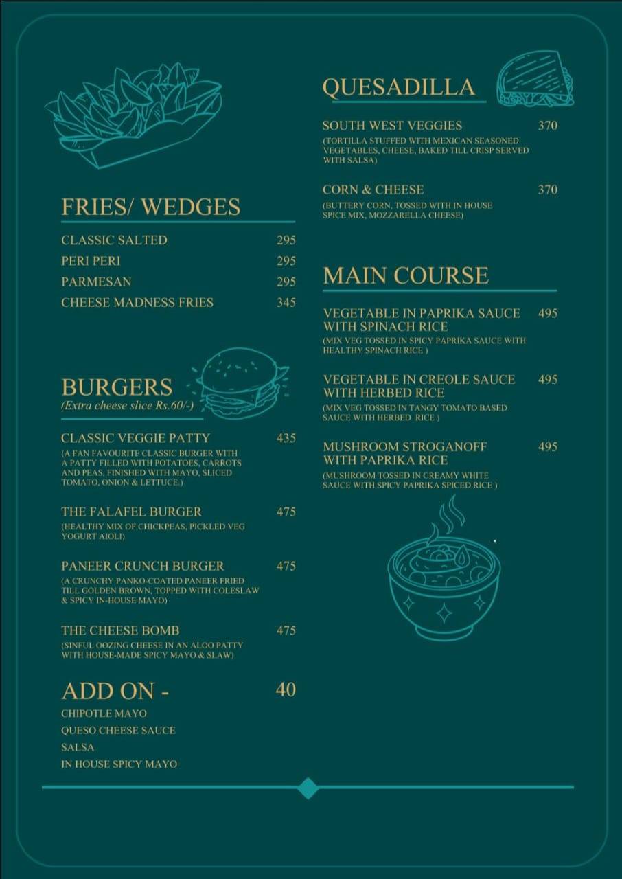 TheGreenTable menu