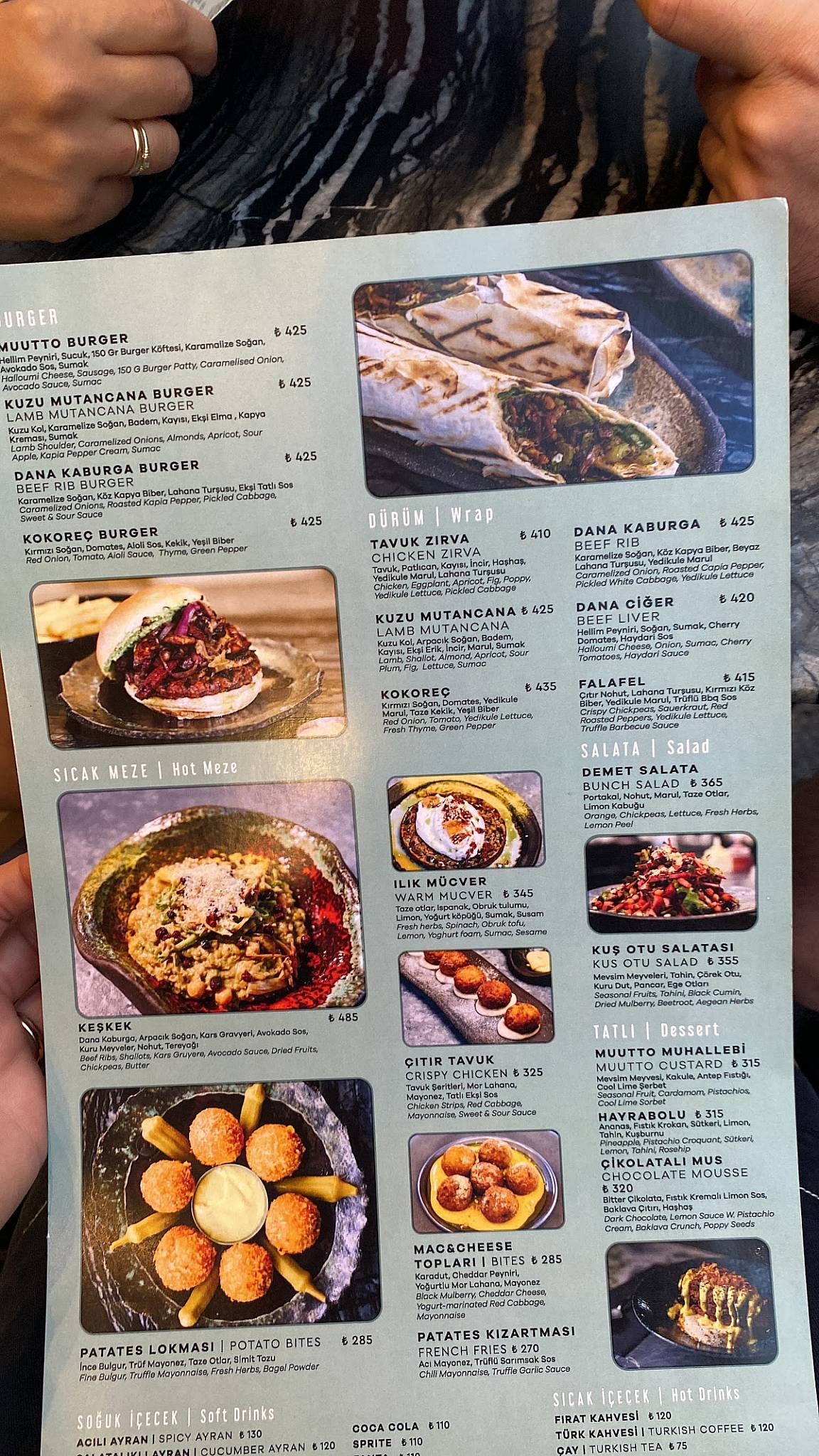 Menu de Muutto Street Food Moda