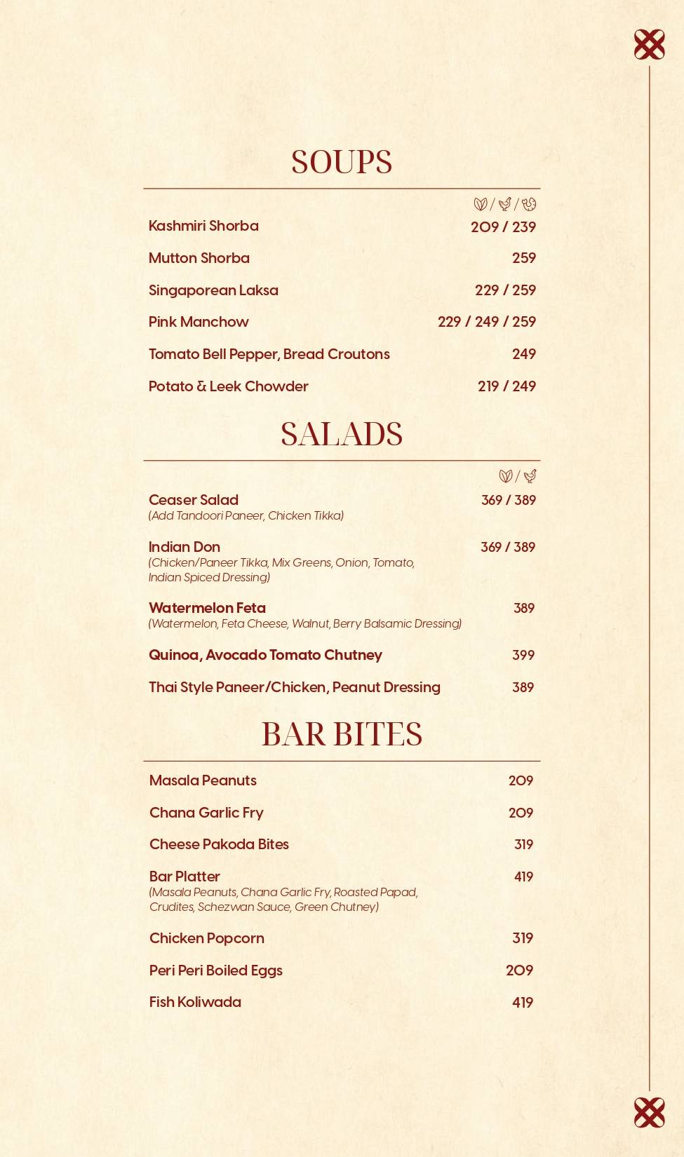 MyOhMy menu