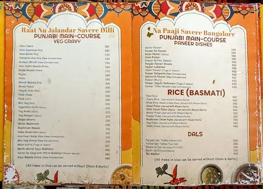 Kapoor's Cafe Mysuru @ Kalidasa Road menu