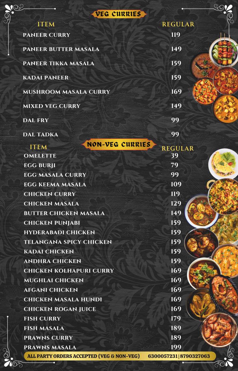 Nanvi's Grand menu