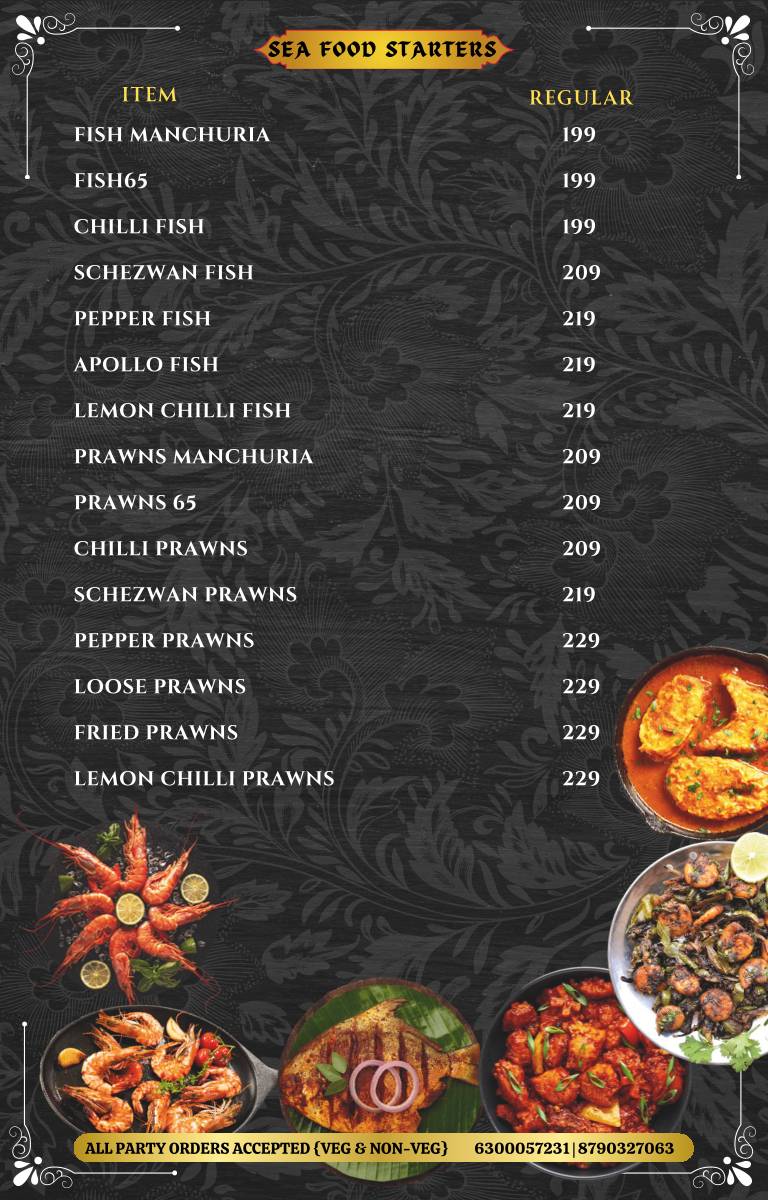 Nanvi's Grand menu