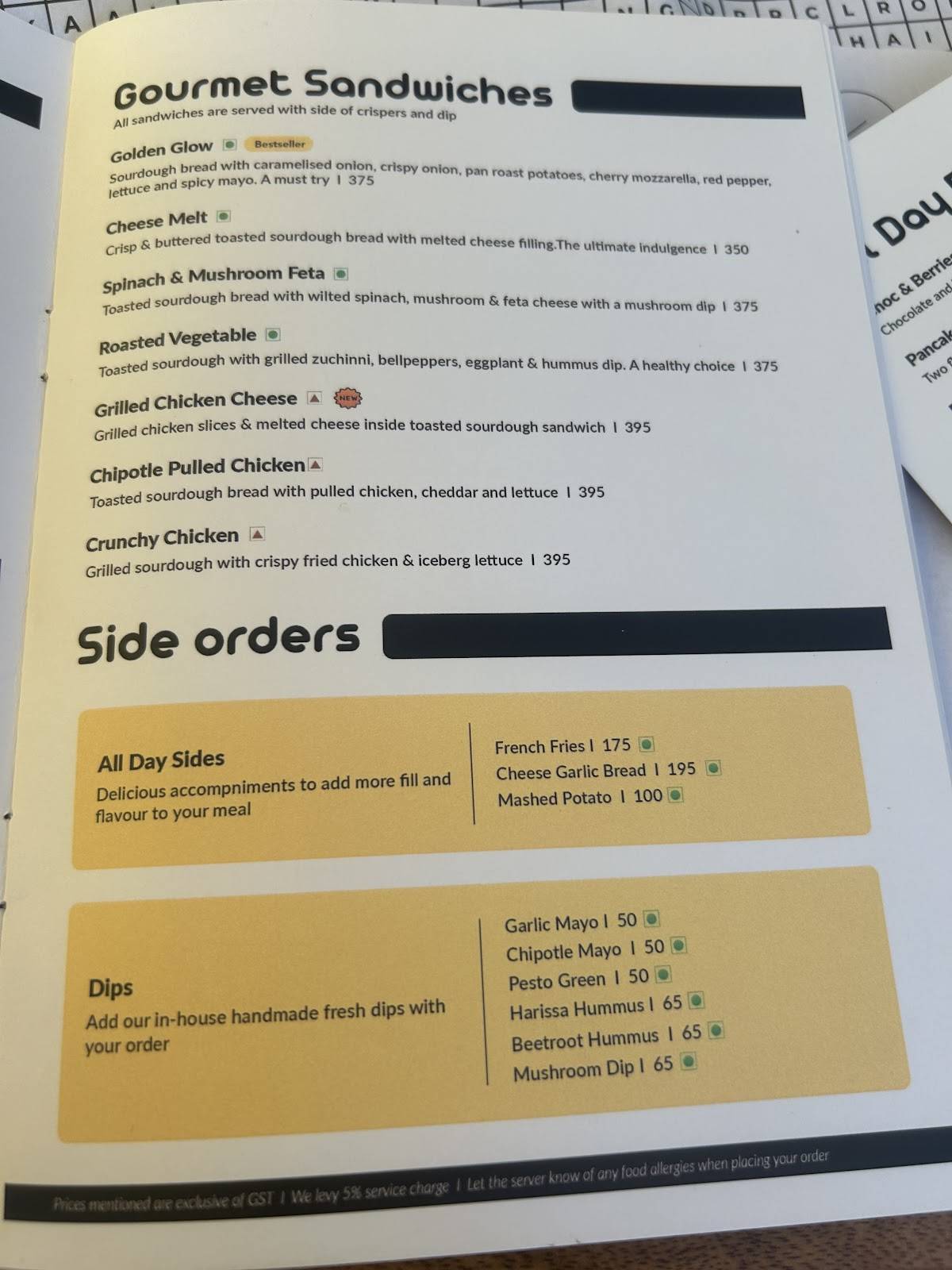 Cafe Kuvo menu