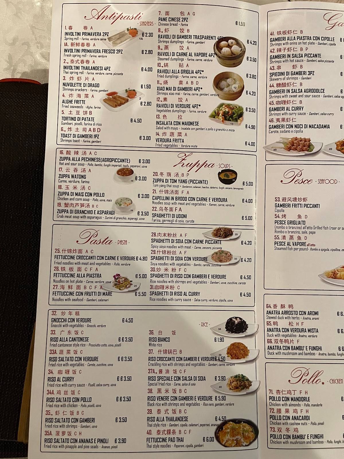 Menu di Ni - Hao Ristorante Roma 