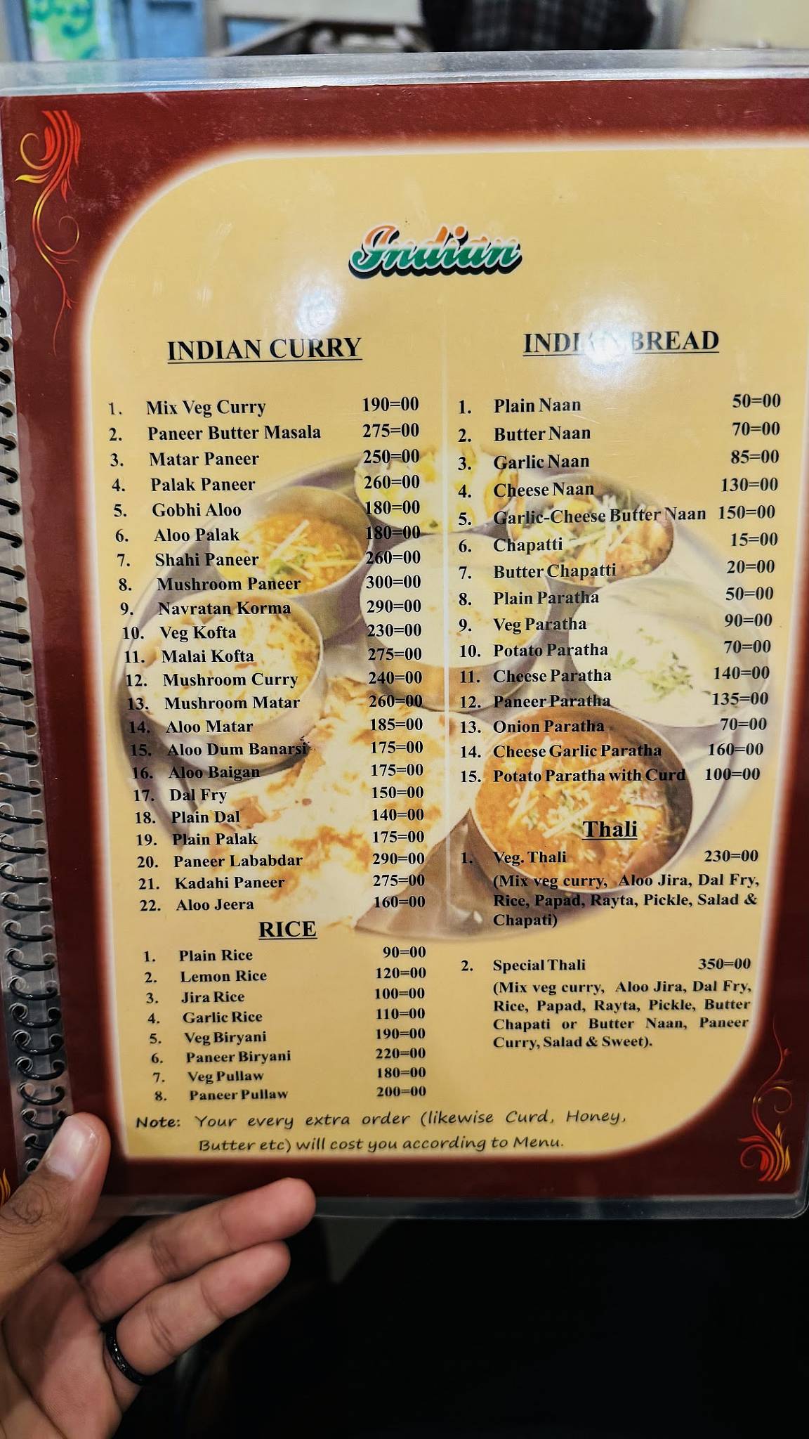 Niyati Cafe menu